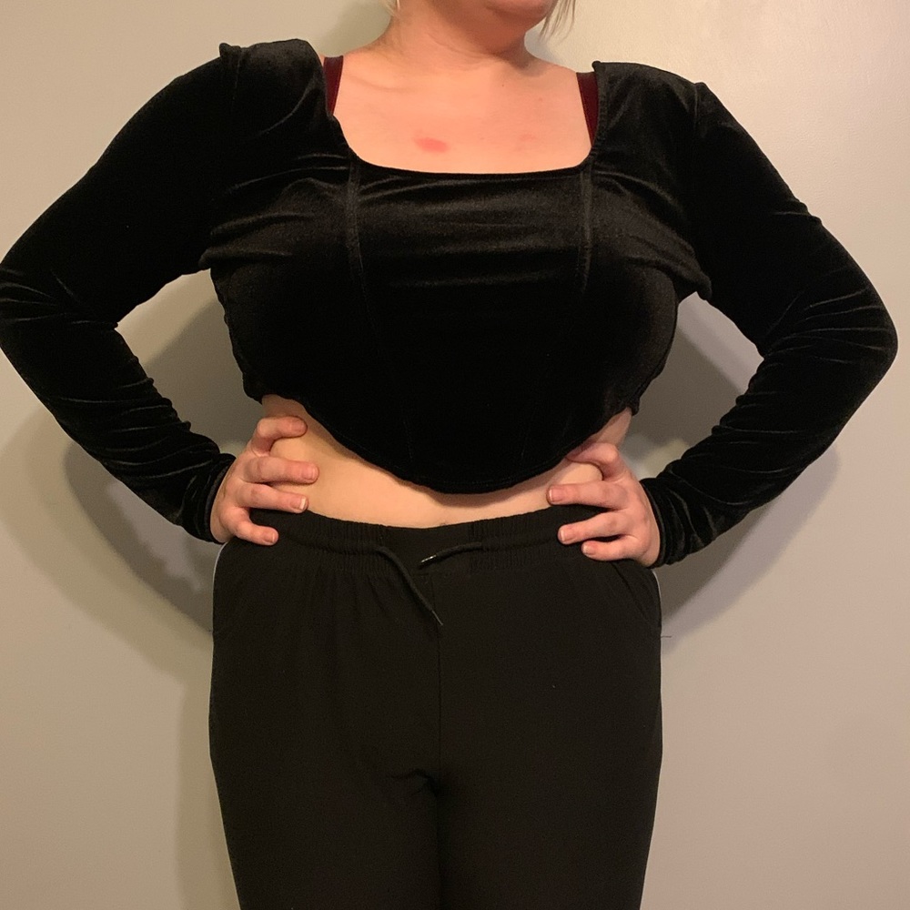 Velvet crop top